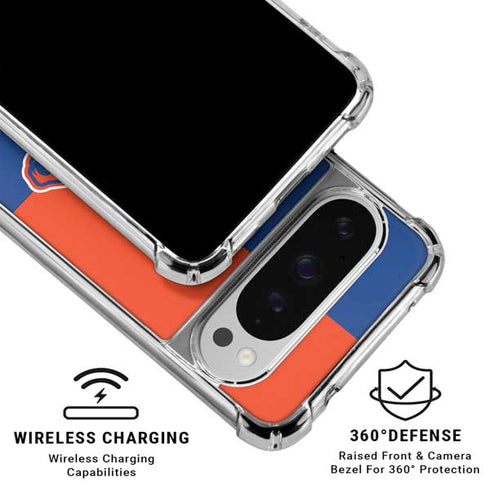 Boise State University Broncos Checkered Google Pixel 10 Pro XL Clear Case